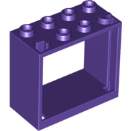 Lego rám okna 2x4x3, tmavě fialová (4656625)